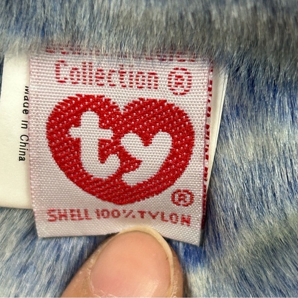 TY Beanie Buddies Collection Bear Periwinkle Plush 2001 (Large) - Picture 10 of 11